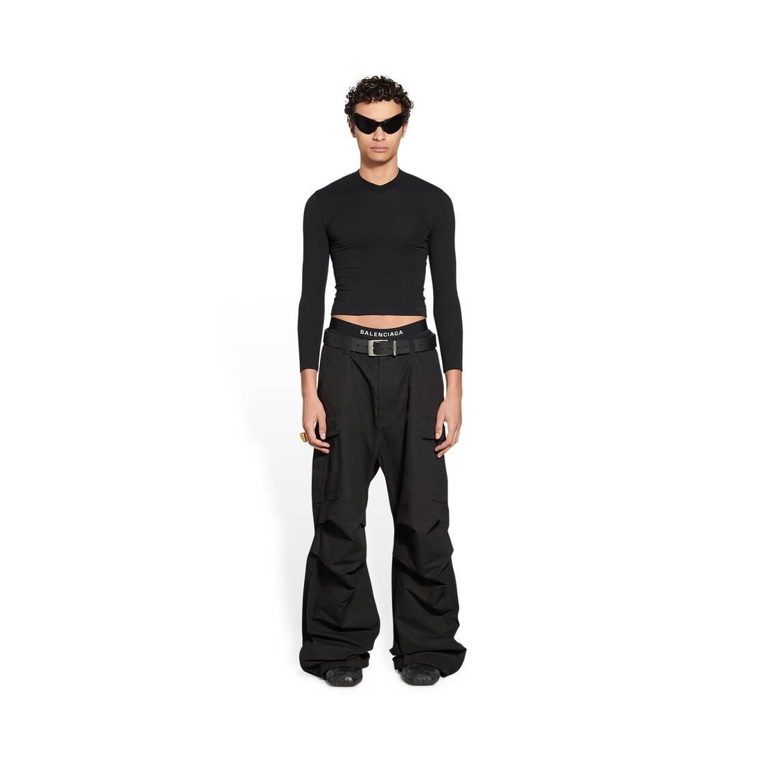 Balenciaga Pulled Cargo Pants in Black for Men | Lyst