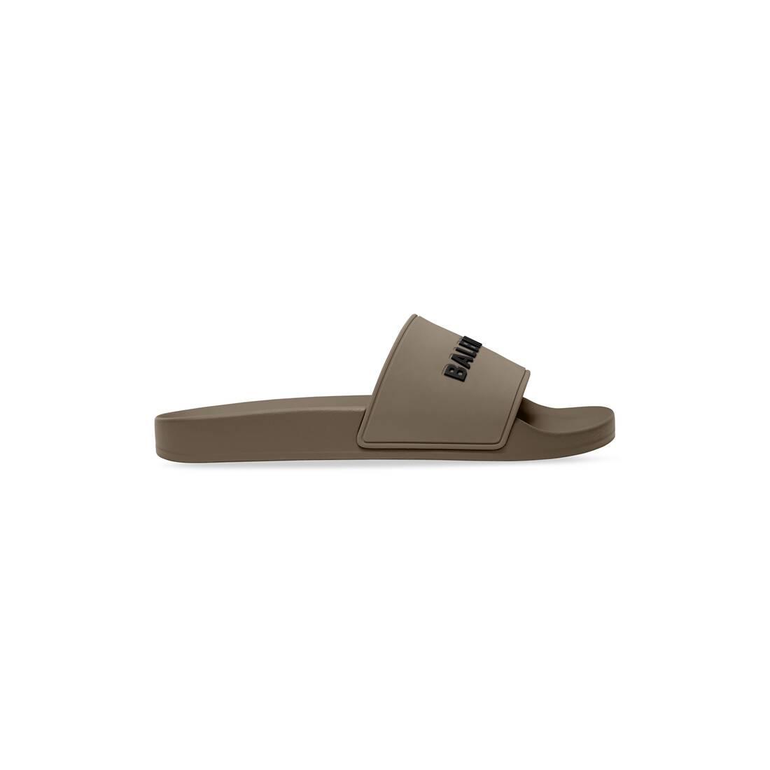 Balenciaga Pool Slide Sandal in Brown for Men Lyst