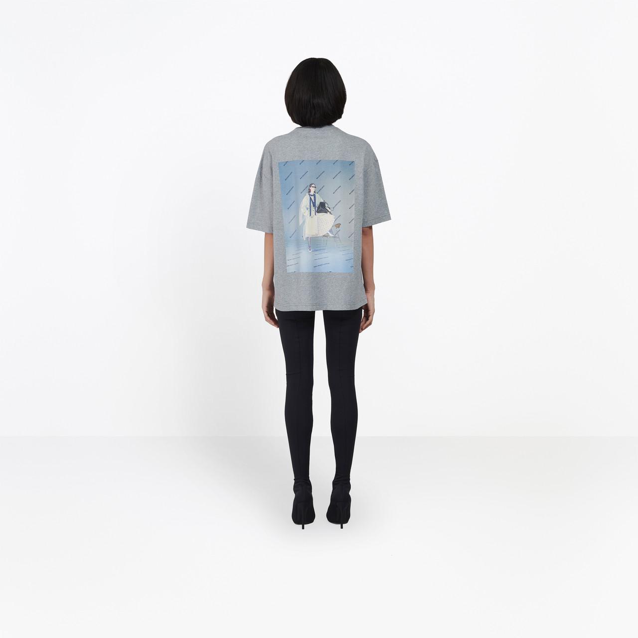 balenciaga t shirt womens grey