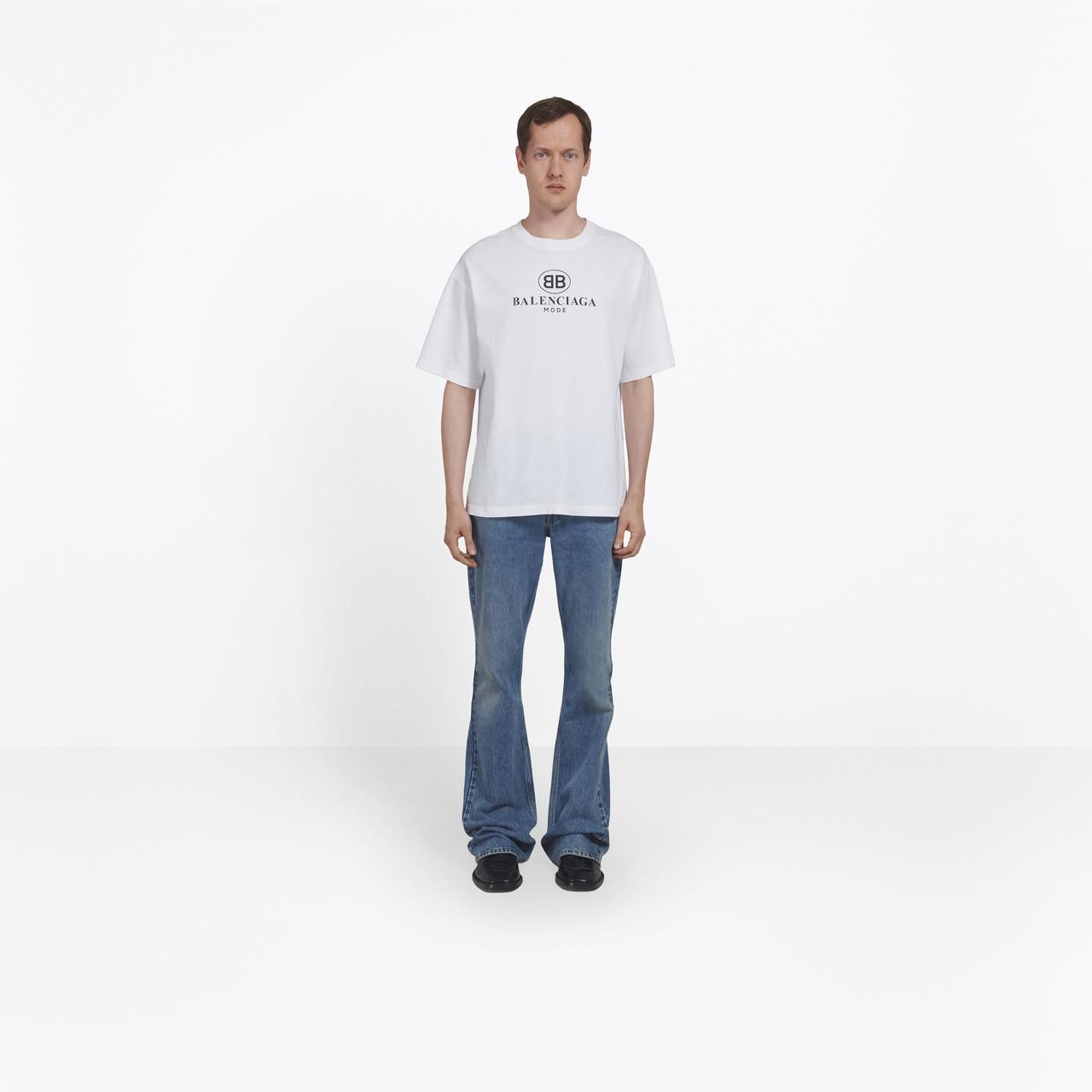 Balenciaga Cotton Bb Mode T-shirt in White for Men | Lyst