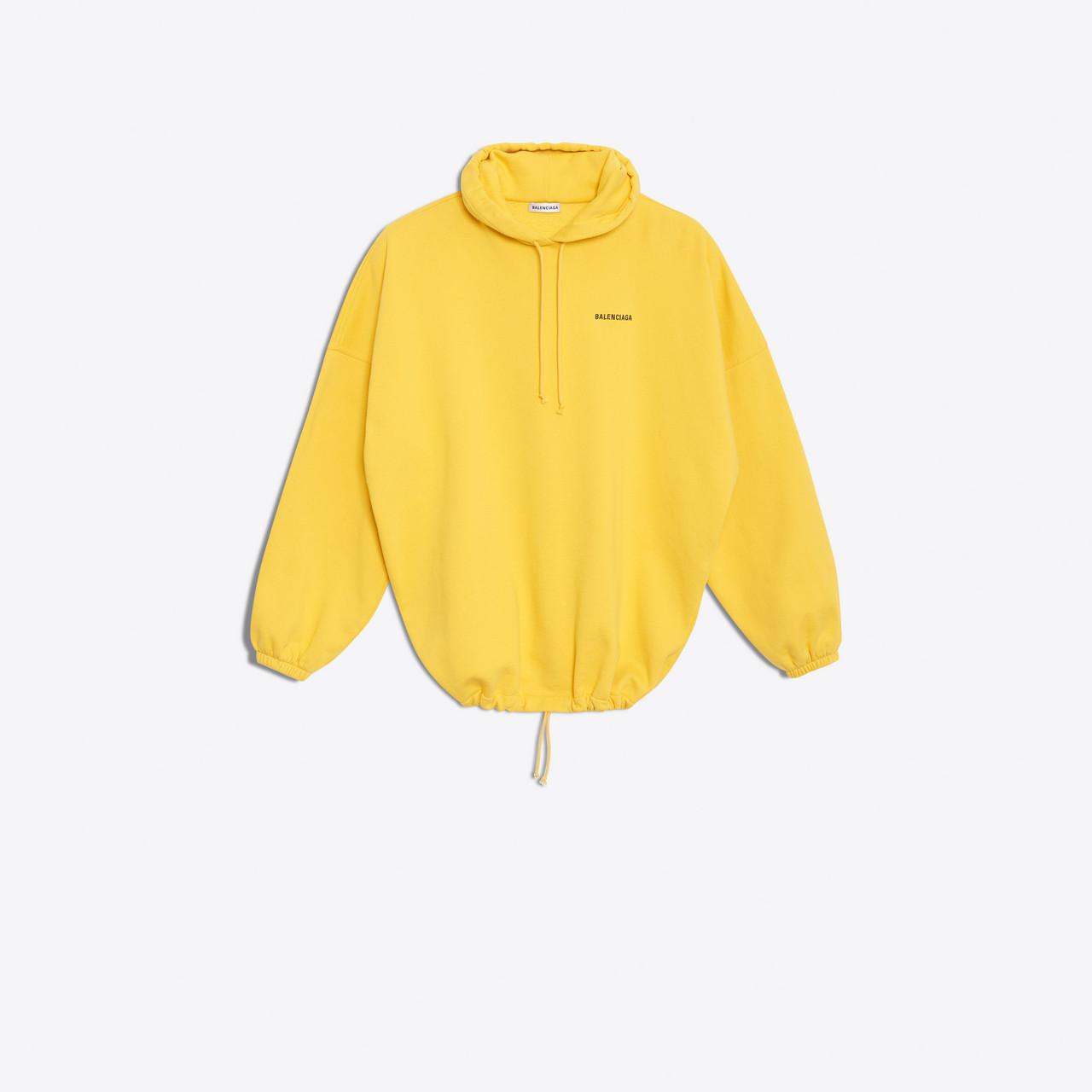 Balenciaga Felt '®' Oversize Hoodie Cardigan in Yellow | Lyst