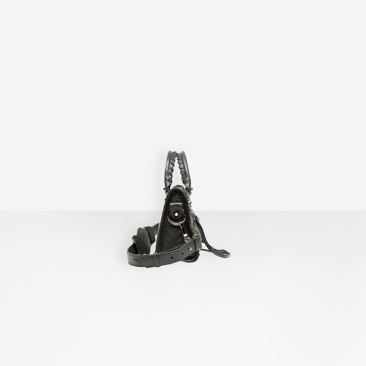 Balenciaga Leather Classic Silver Mini City in Black - Lyst