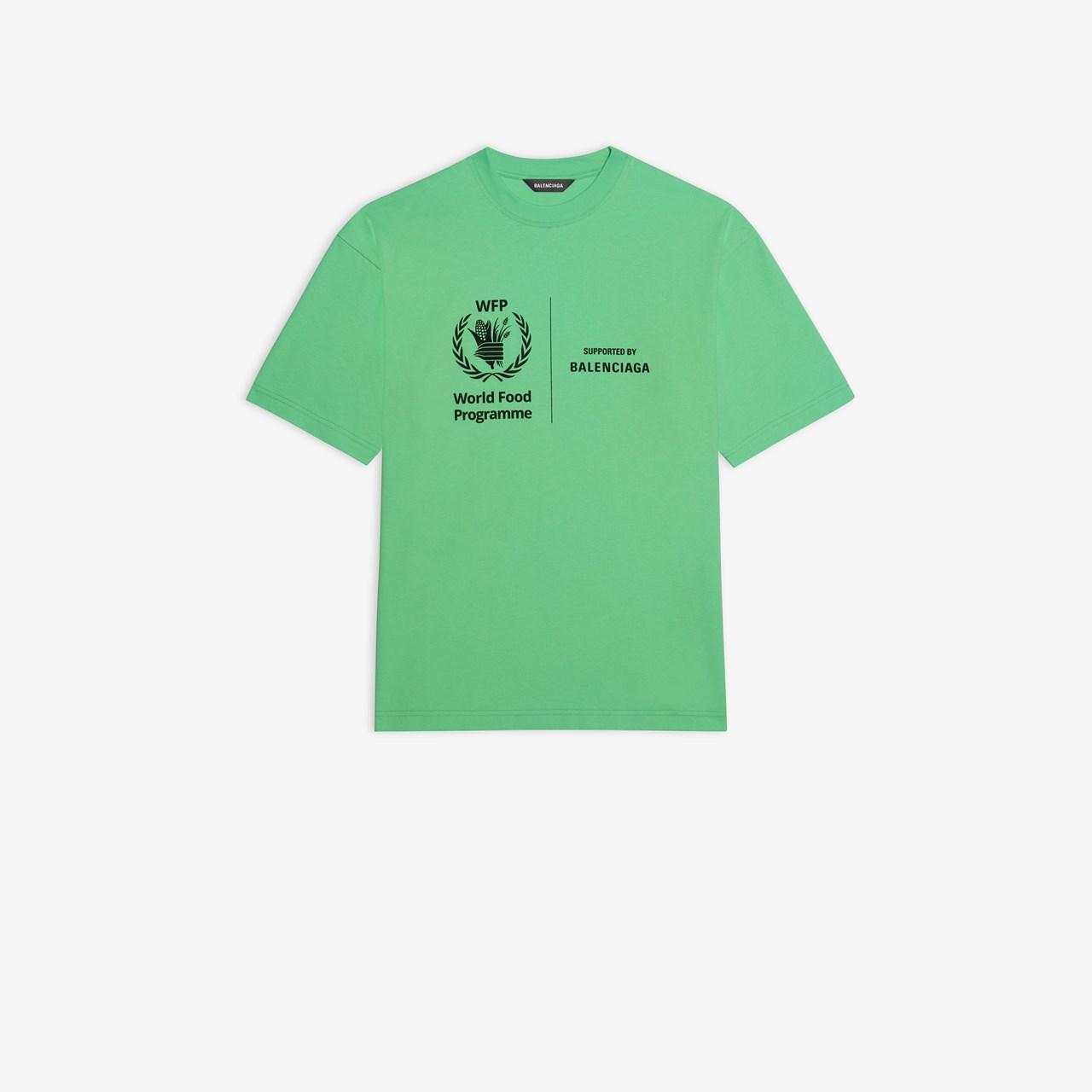Balenciaga Cotton Wfp Medium Fit T-shirt in Green for Men - Lyst