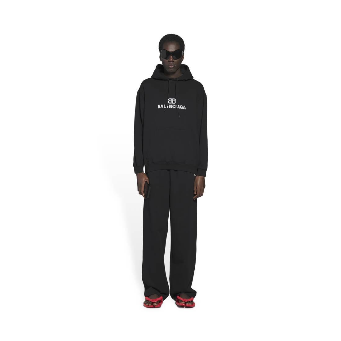 Balenciaga Bb Pixel Medium Fit Hoodie in Black for Men | Lyst