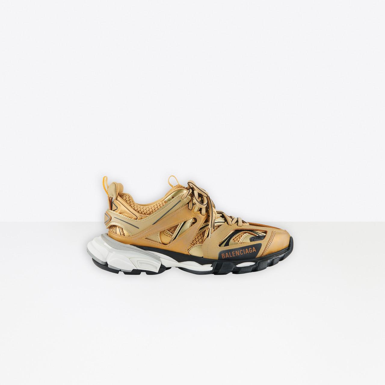 balenciaga track sneakers gold