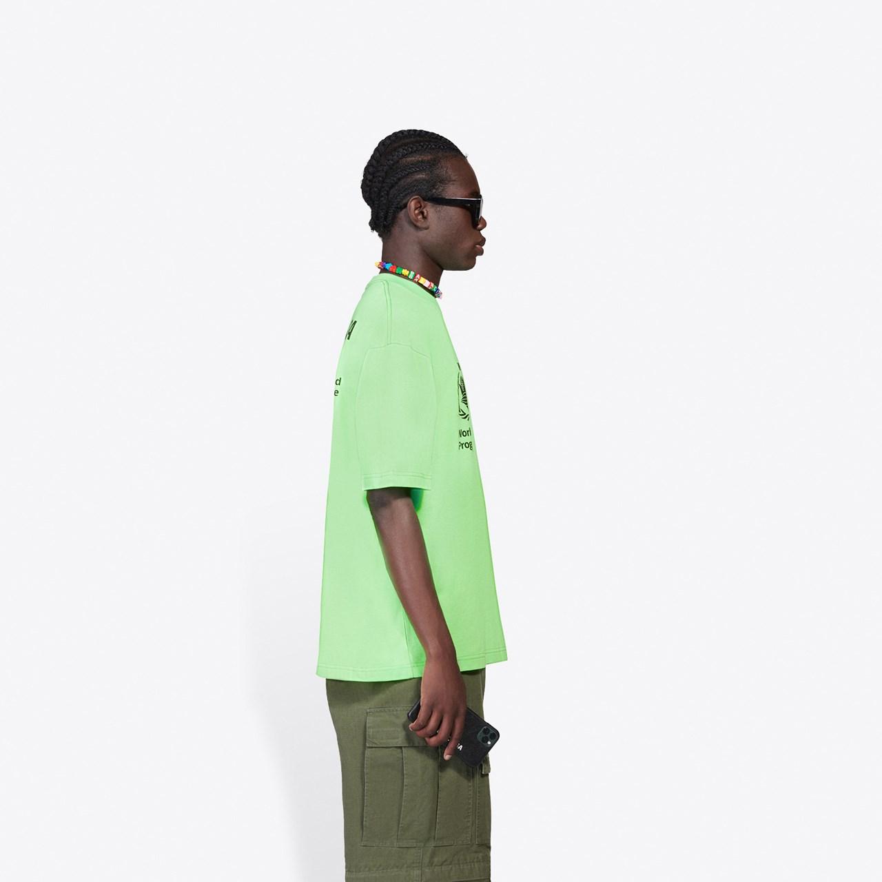 Balenciaga Cotton Wfp Medium Fit T-shirt in Green for Men | Lyst