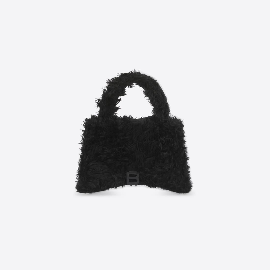 fluffy hourglass top handle bag