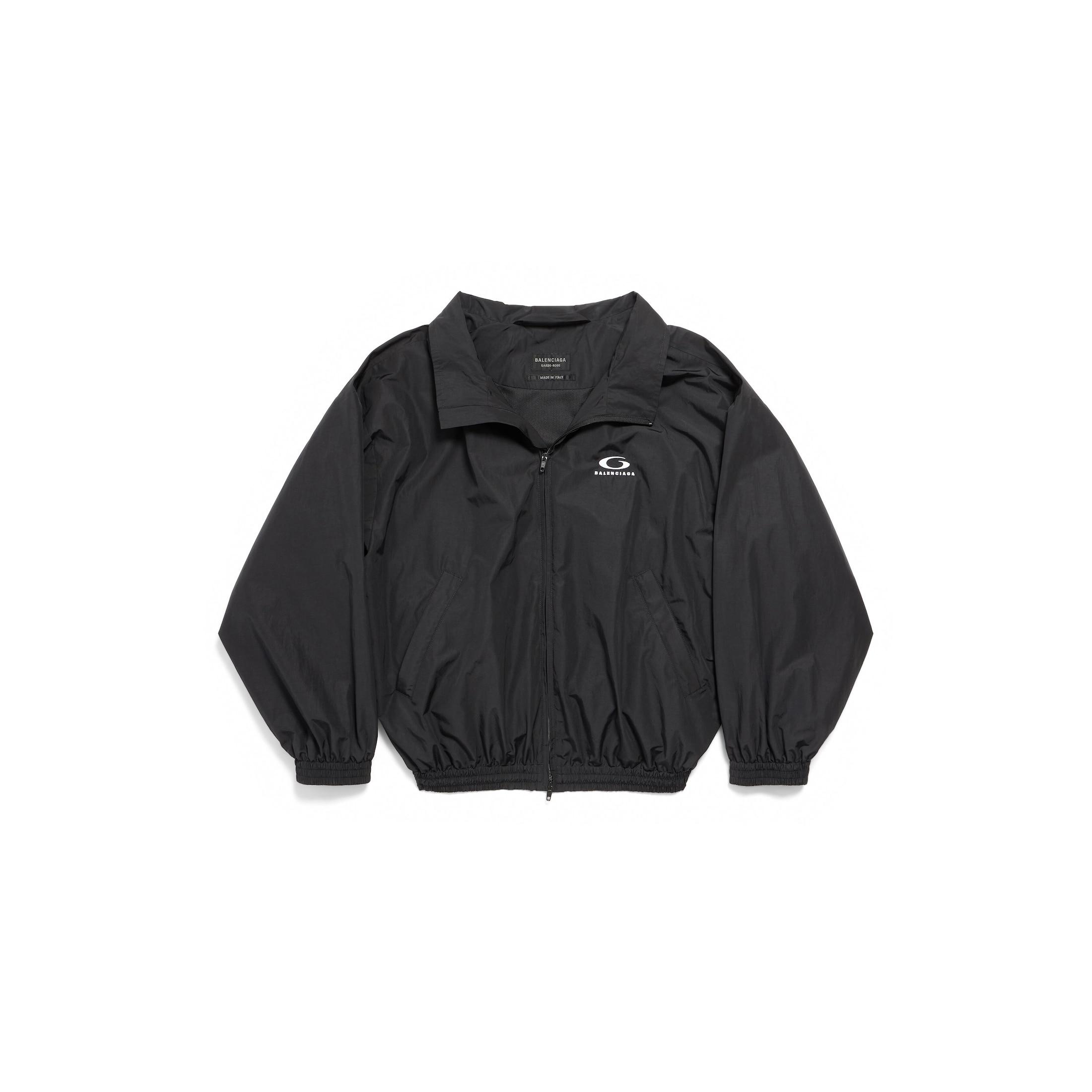 Balenciaga Loop Sports Icon Off Shoulder Jacke in Schwarz Lyst DE