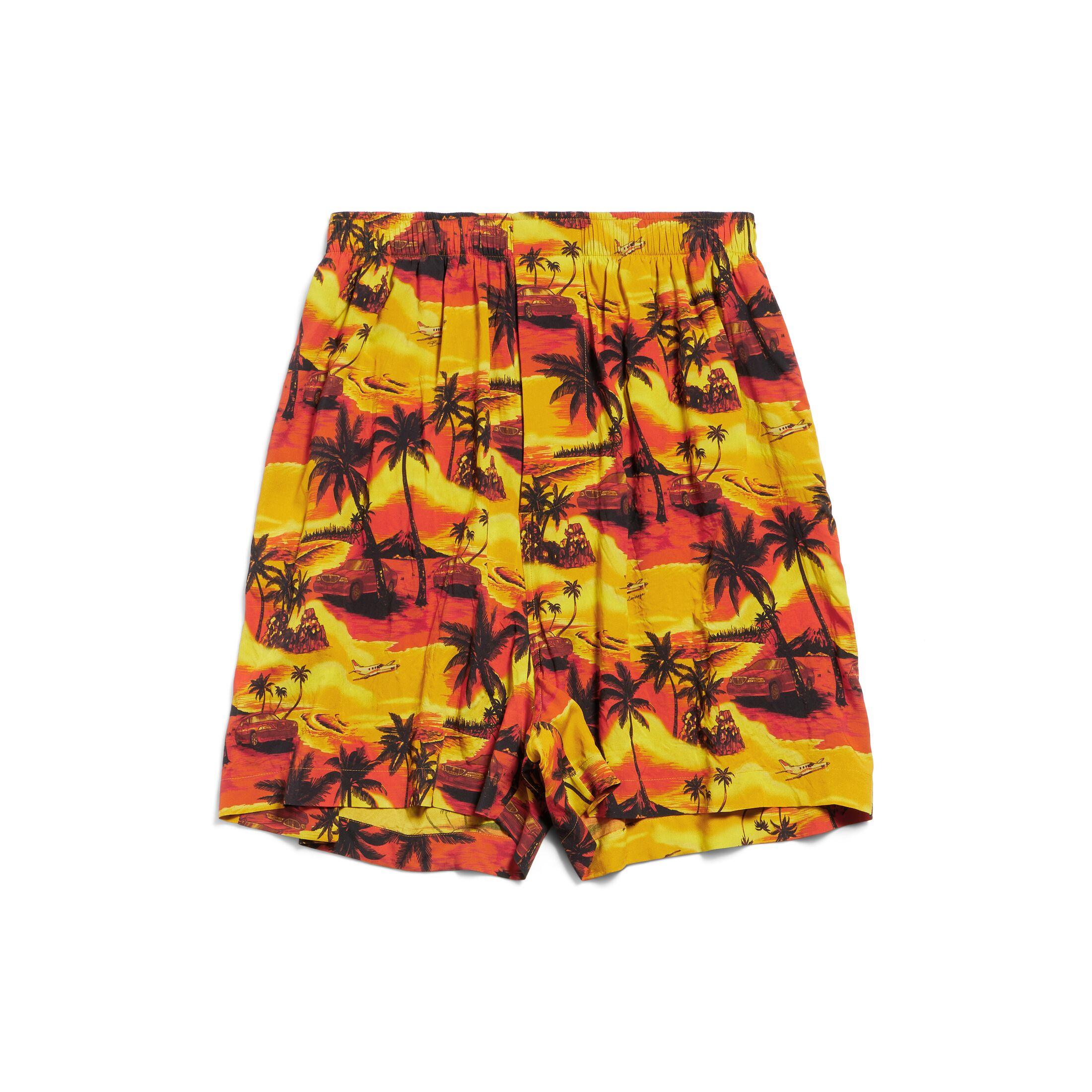 Balenciaga Pajama Short in Red