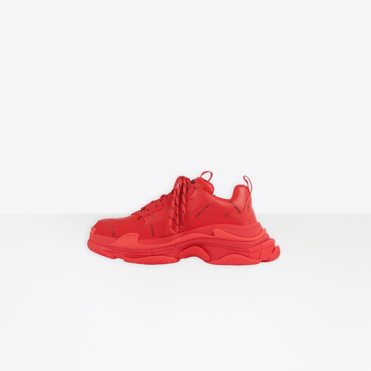 balenciaga shoes all red