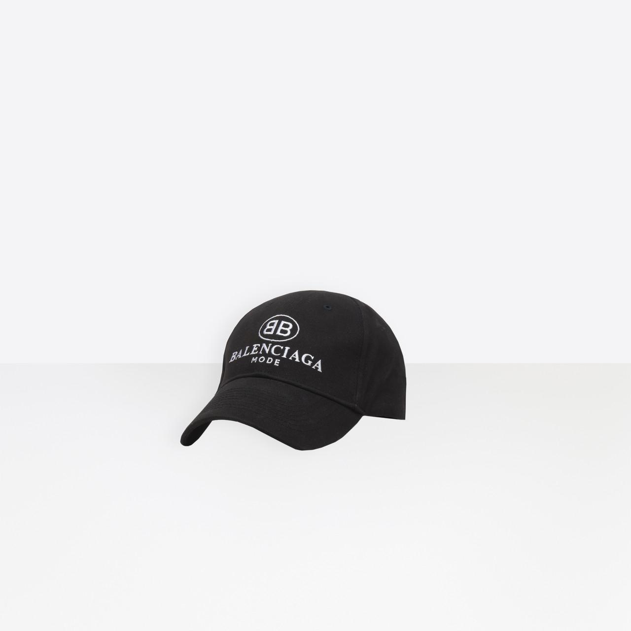 Balenciaga Cotton Bb Mode Cap in Black for Men | Lyst