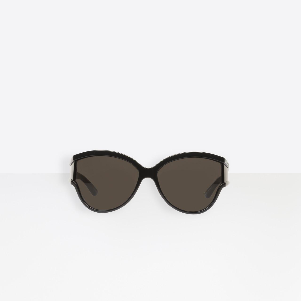 balenciaga black rectangle sunglasses