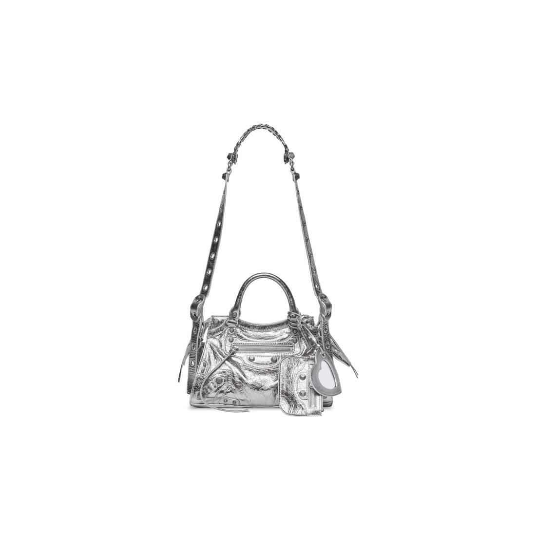 Balenciaga Neo Cagole Xs Handbag Metallized in White | Lyst