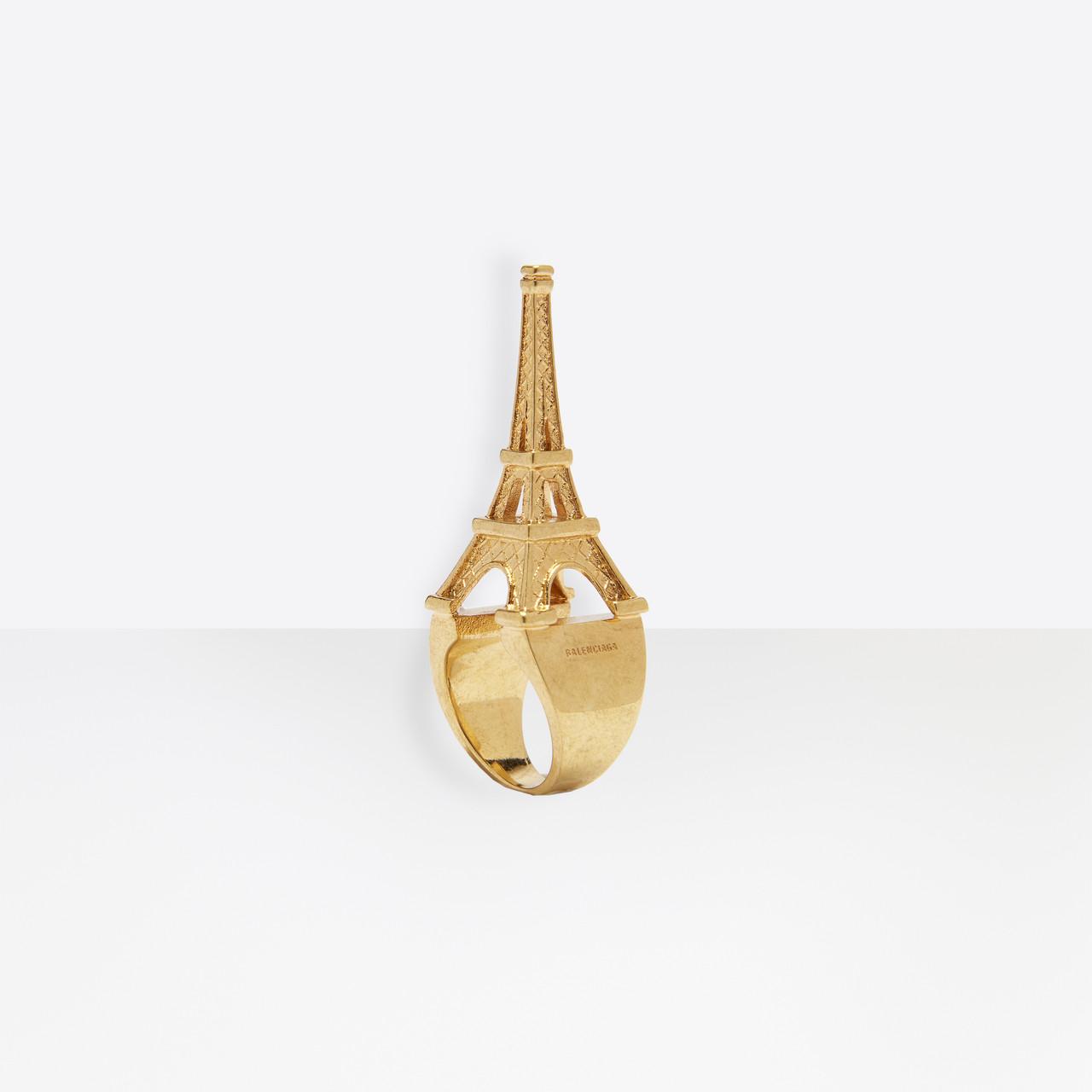 Balenciaga Eiffel Tower Shape Ring in Metallic | Lyst