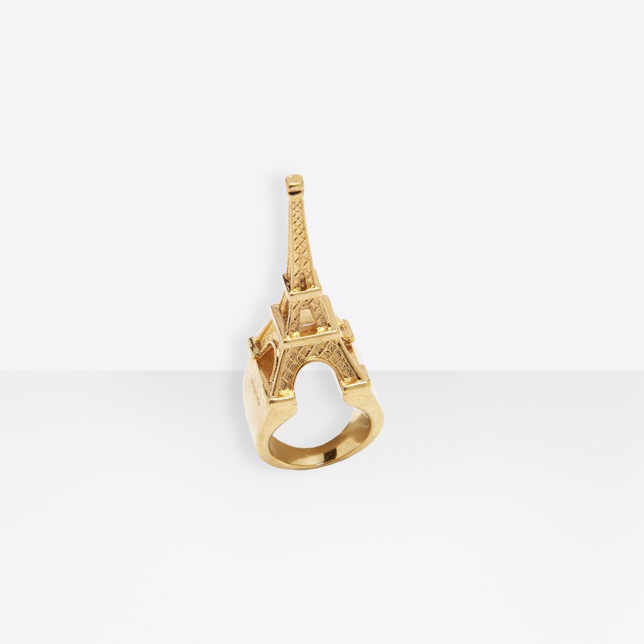 Anello a forma di Torre Eiffel di Balenciaga in Metallizzato | Lyst