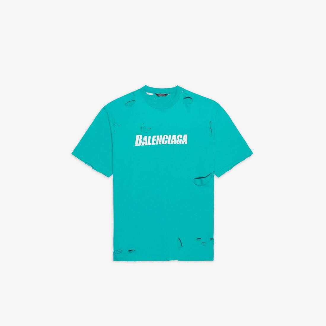 Balenciaga Destroyed Flatground T-shirt in Blue for Men | Lyst