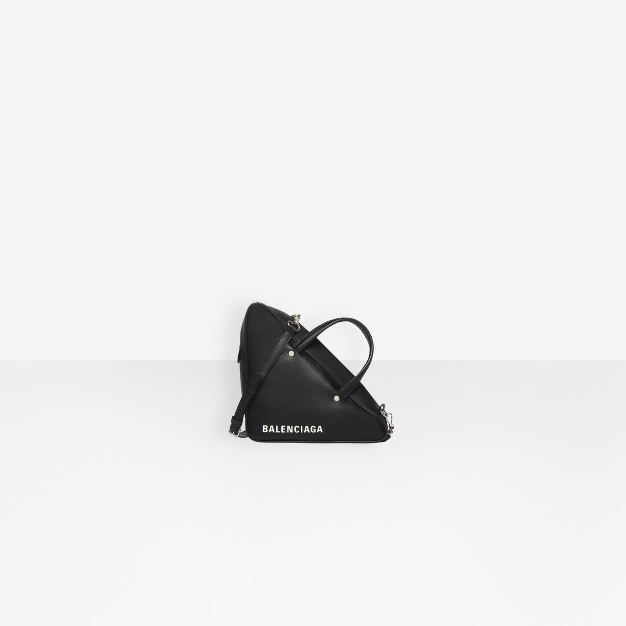 Balenciaga Leather Triangle Duffle S in Black | Lyst