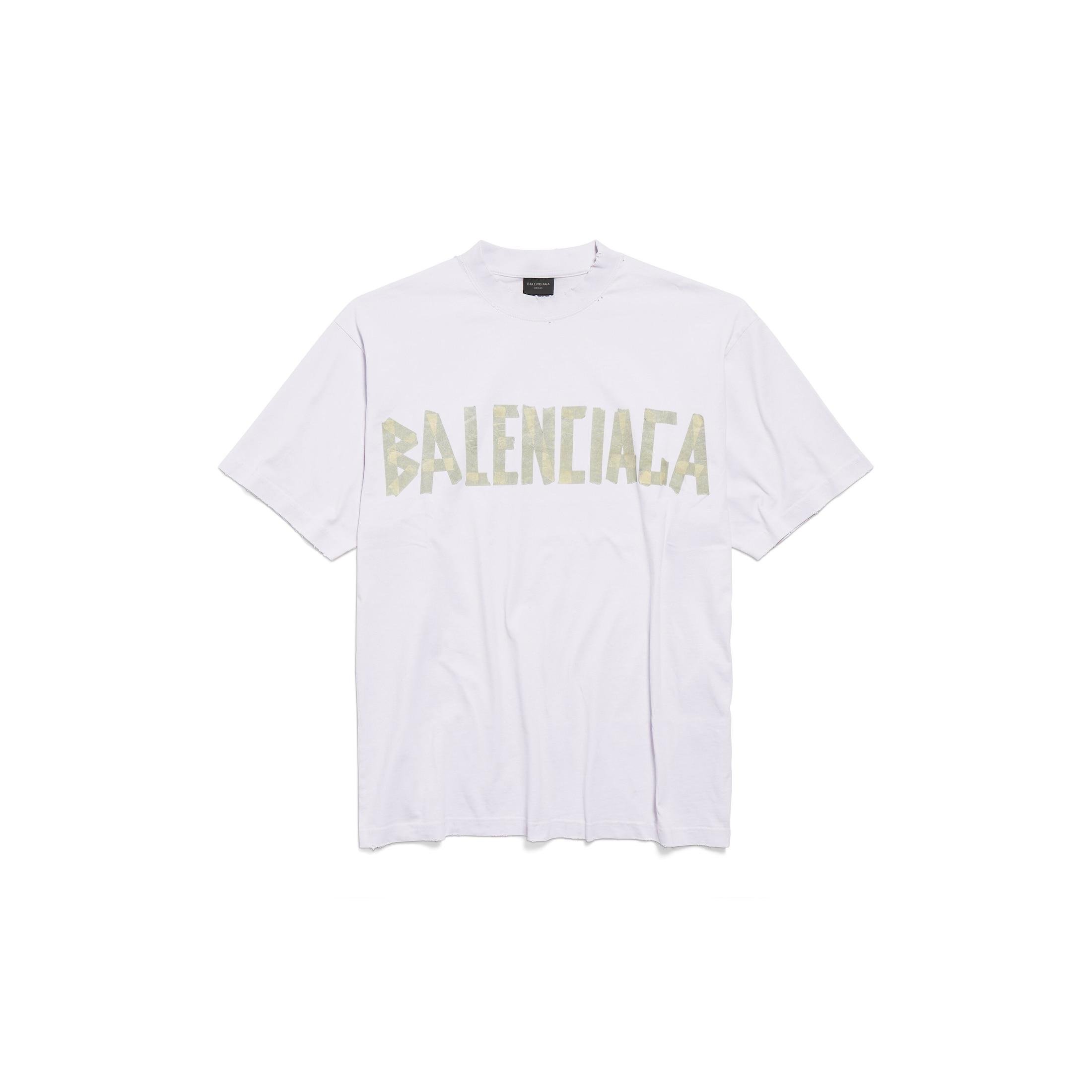 Balenciaga Tape Type Medium Fit T-Shirt in White for Men | Lyst