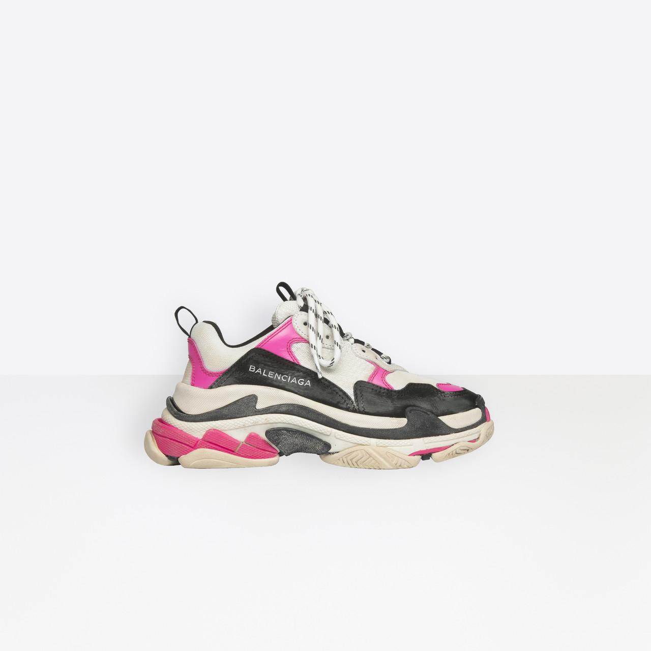 pink black and white balenciaga