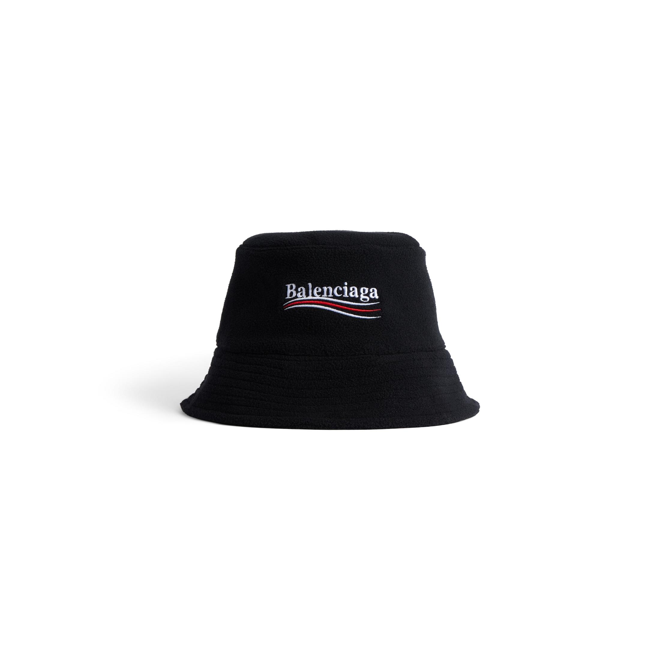 Balenciaga Political Campaign Bucket Hat in Black | Lyst