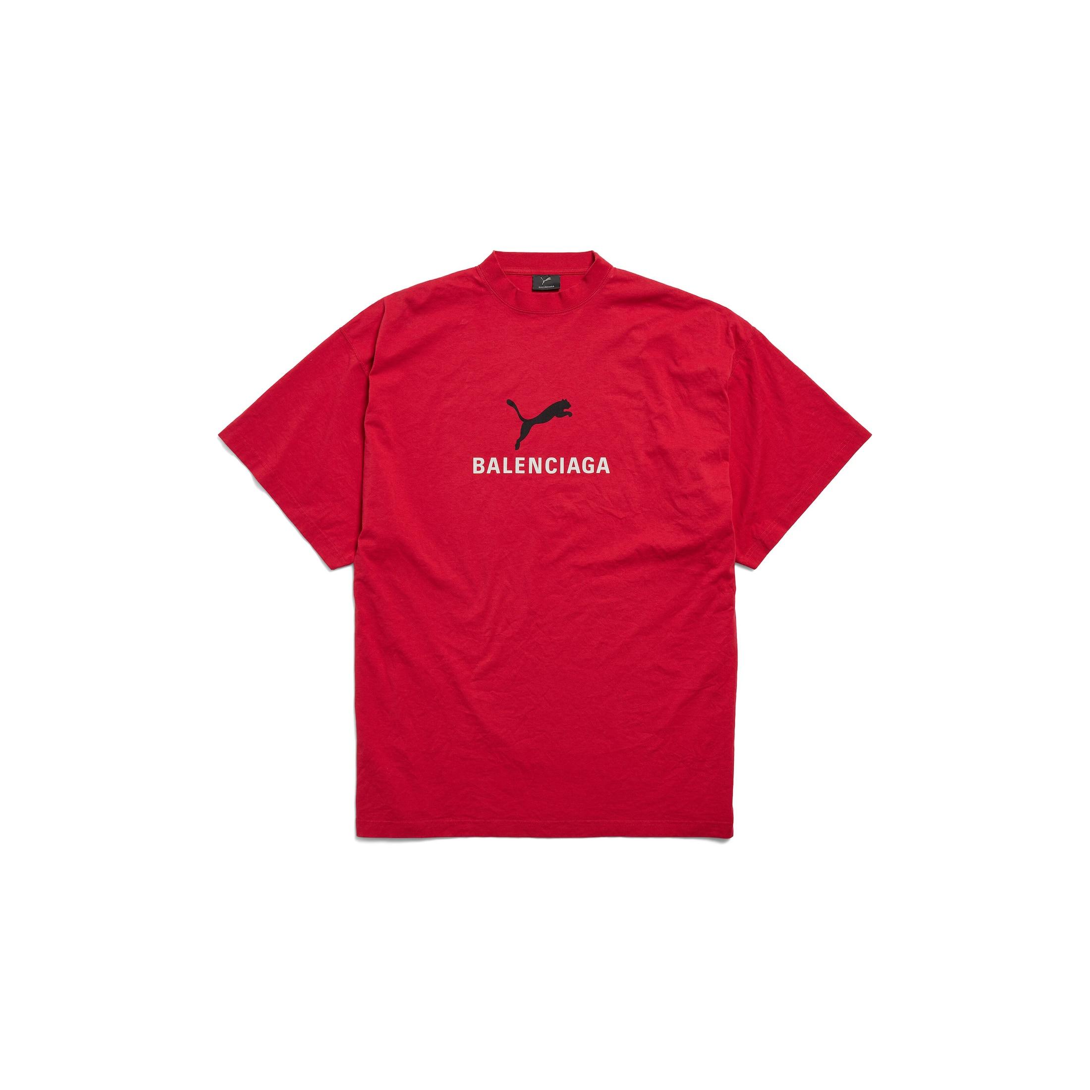 Balenciaga I Puma Oversized T-shirt in Red | Lyst