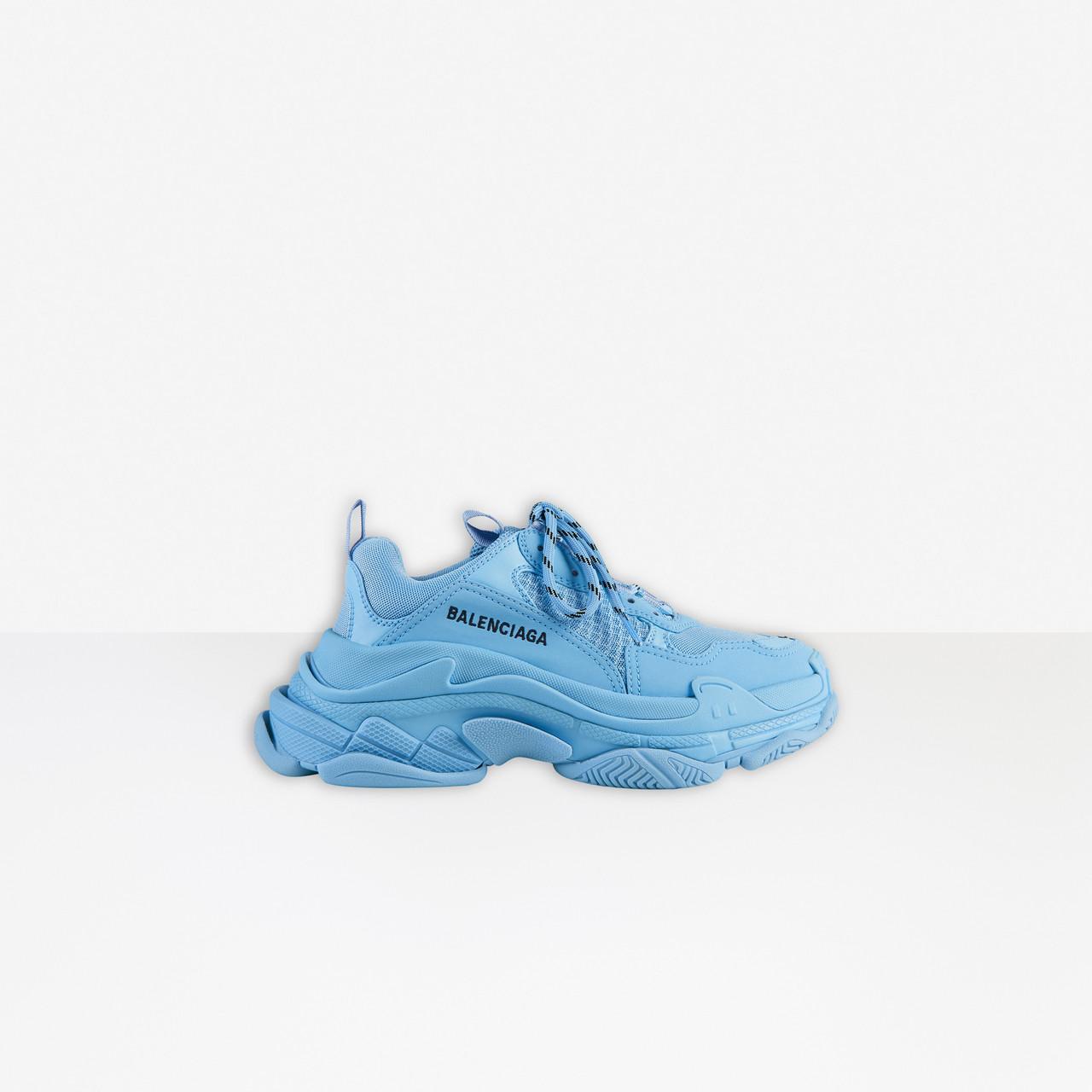 Balenciaga Synthetic Triple S Sneaker in Light Blue (Blue) | Lyst