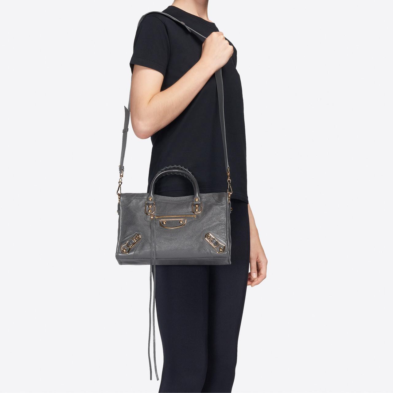 Balenciaga Leather Metallic Edge Small City Shoulder Bag | Lyst