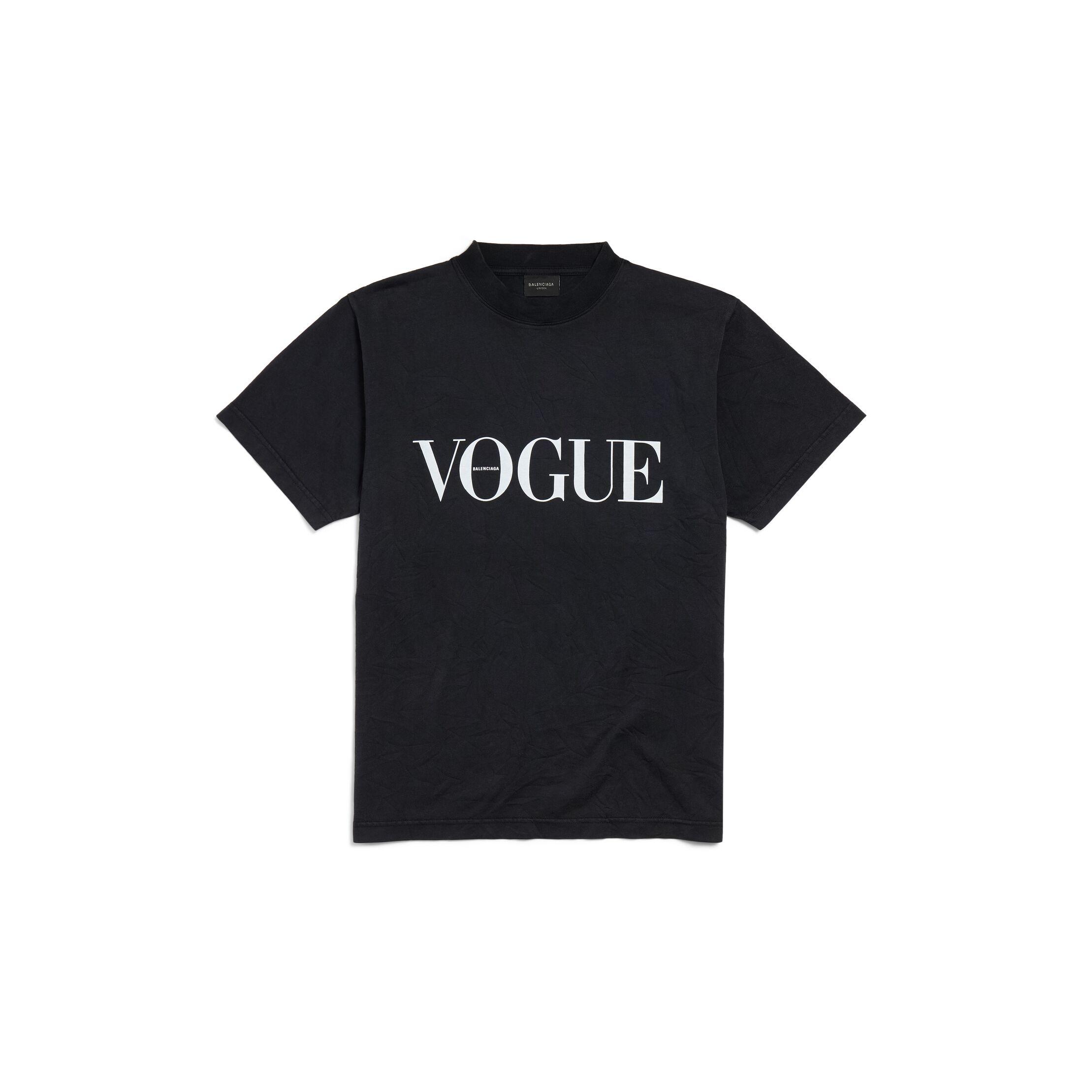 Balenciaga Vogue T-shirt Small Fit in Black Lyst Australia