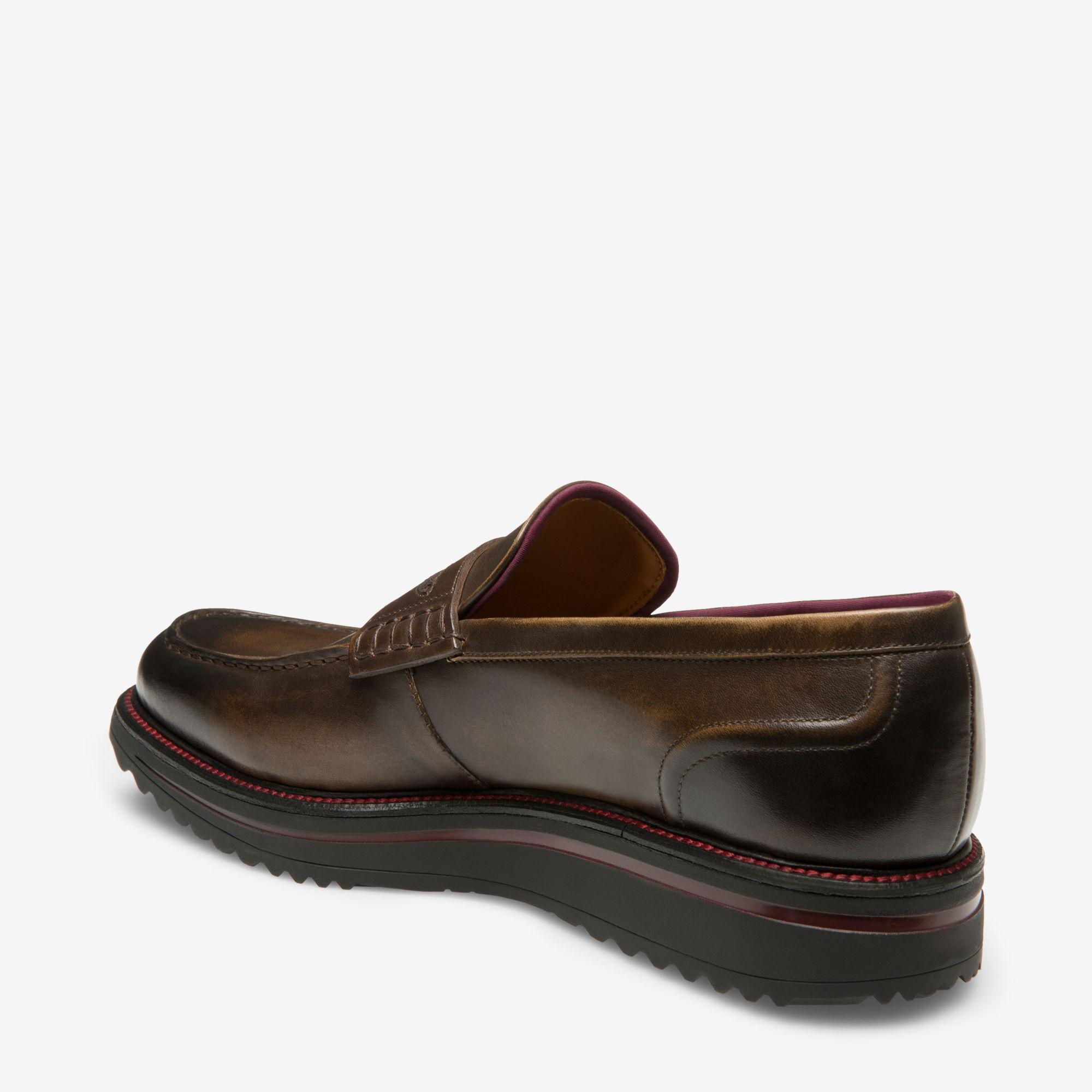 bally brown loafers