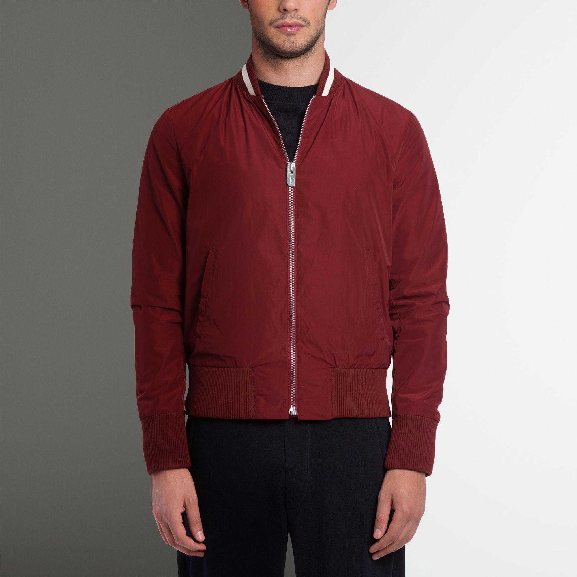 Bally Nylon Varsity Jacket Men ́s Red Varsity Jacket for Men Lyst