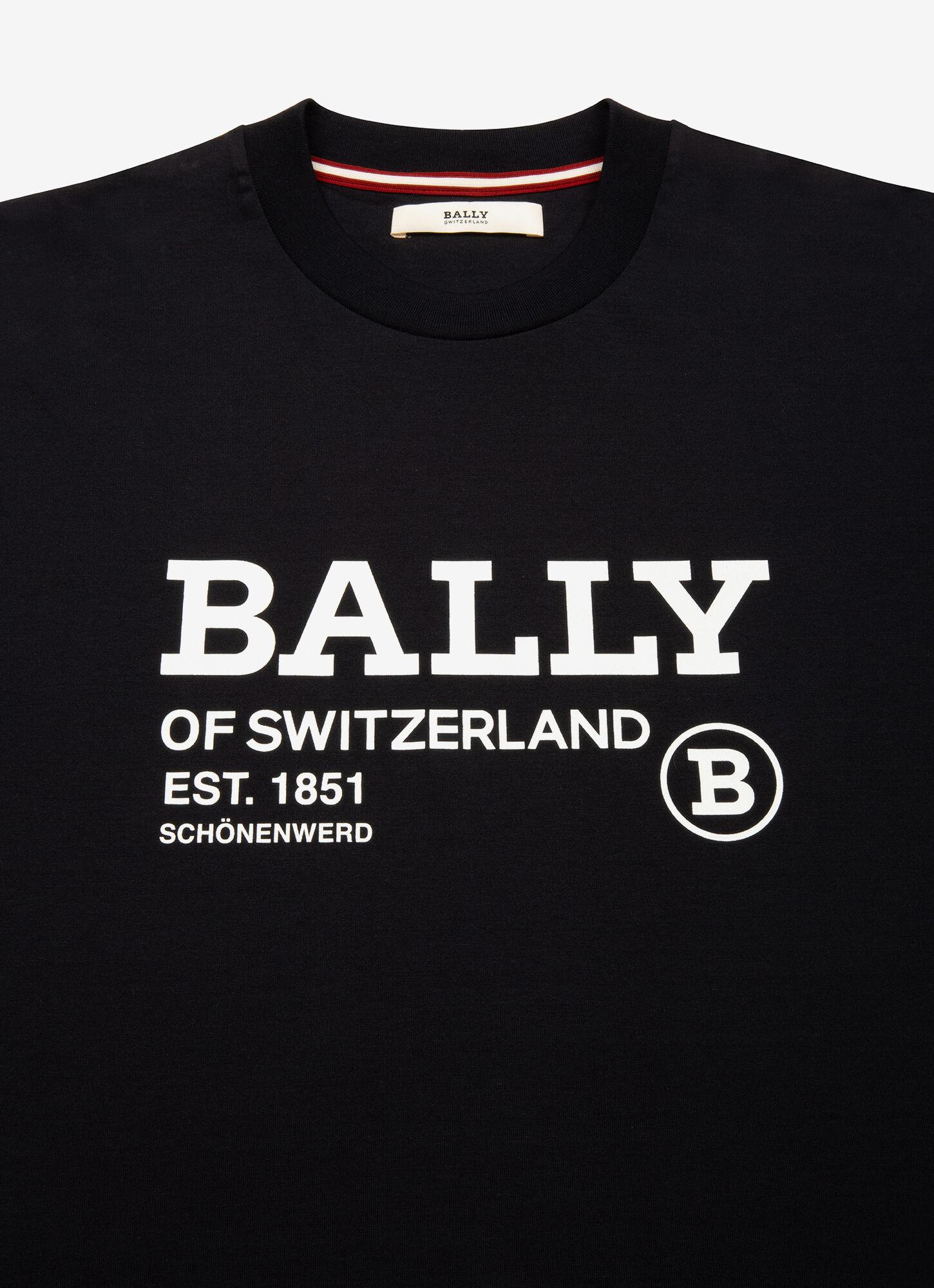Bally Logo T-shirt in Blue for Men - Lyst