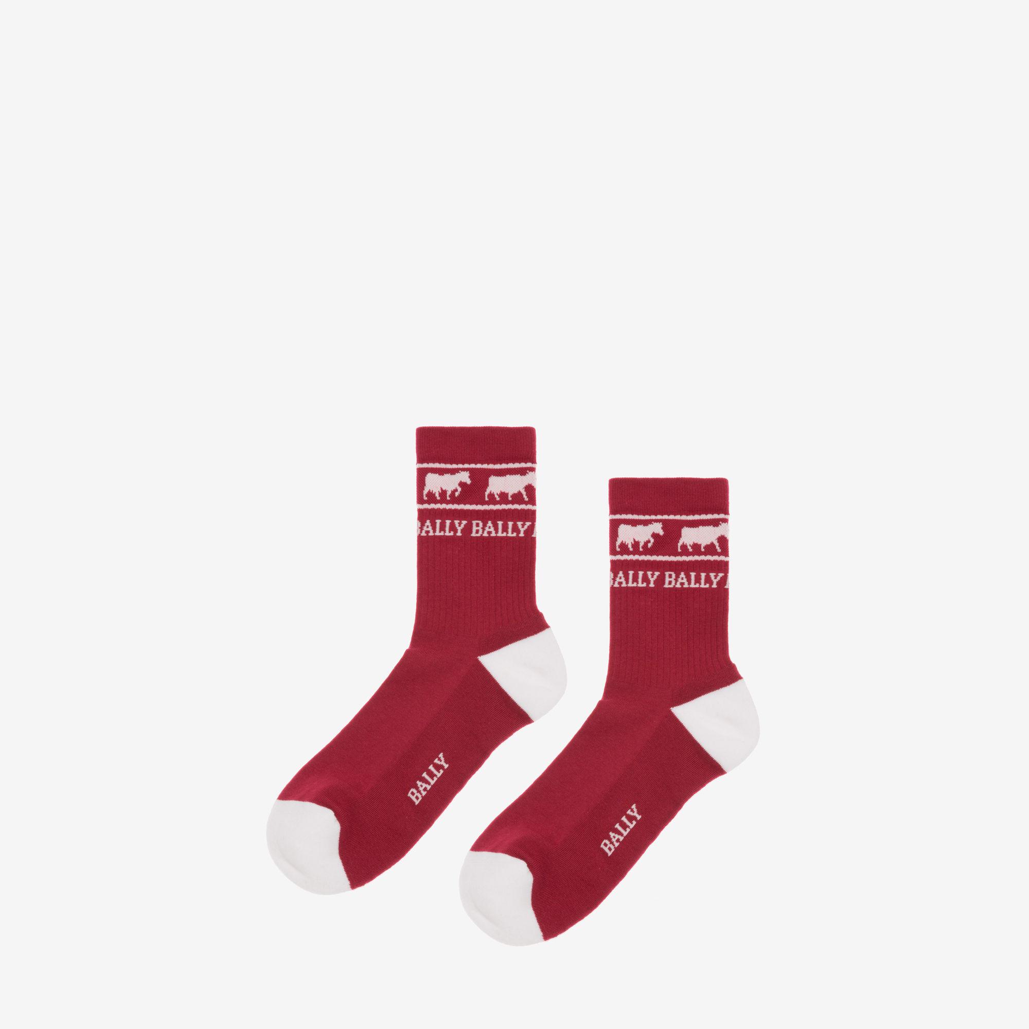 Bally Cotton Animal Socks in Red for Men - Lyst