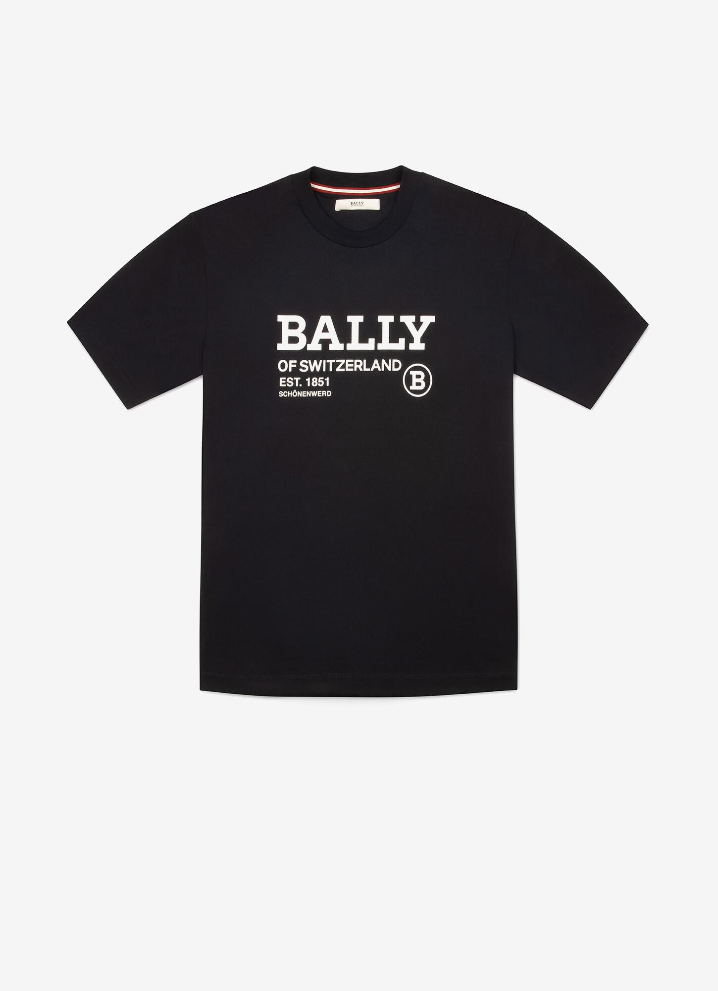 Bally Cotton Logo T-shirt in Blue for Men - Lyst