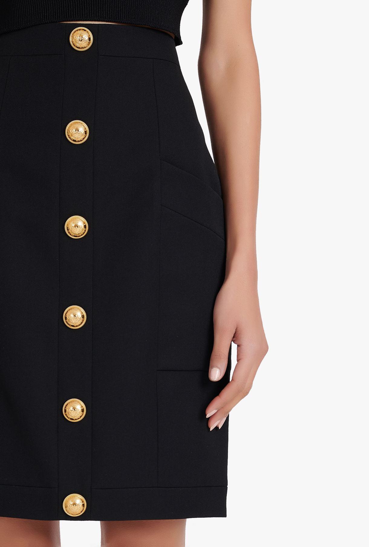 black and gold high waisted skirt