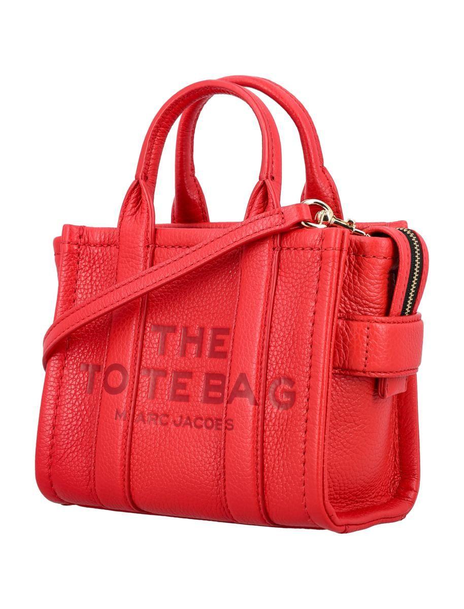 Marc Jacobs The Micro Tote Leather Bag in Red