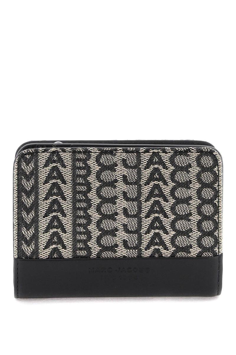 Marc Jacobs The Monogram Jacquard Mini Compact Wallet in Black