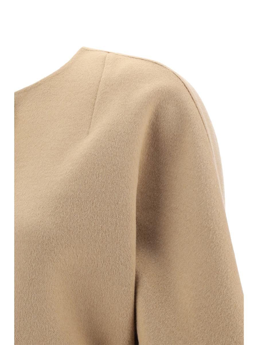 Totême Lunel Wool And Cashmere-blend Wrap Jacket in Natural