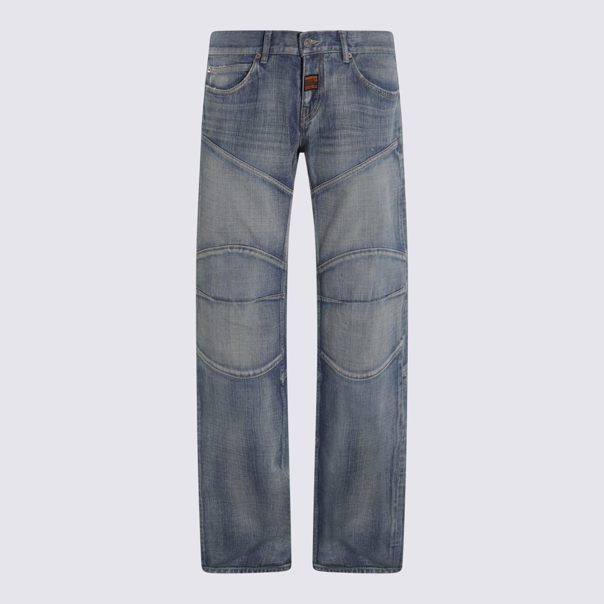 ［BALENCIAGA ］BLUE GREY COTTON DENIM JEANS Balenciaga Cotton Denim Jeans in Gray for Men | Lyst