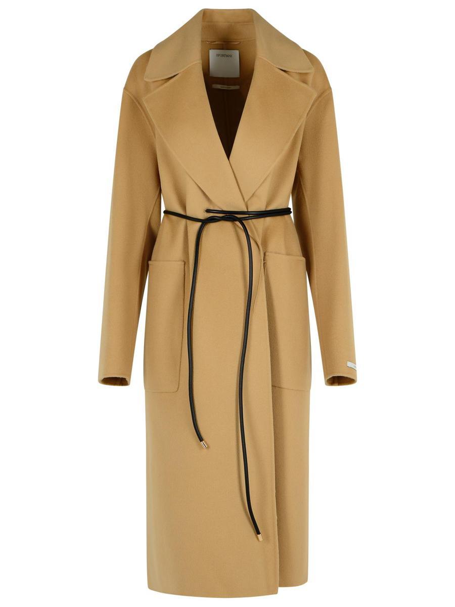 コート SPORTMAX SportMax Coats Camel (2522086031600 80747001) Sportmax Coat In Camel - 15% Off | Editorialist