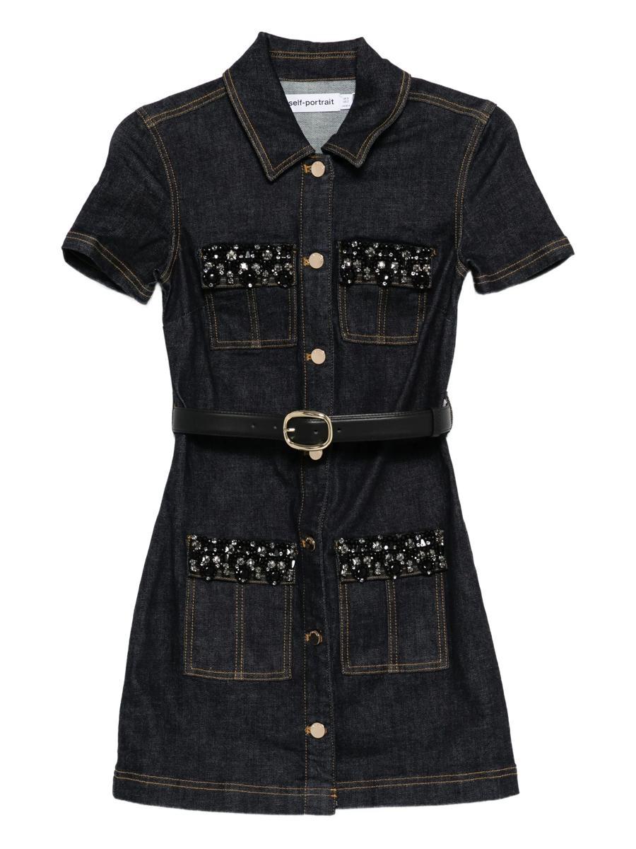 【SELF PORTRAIT】 ミニシャツドレス Self-Portrait Mini and short dresses for Women | Online Sale