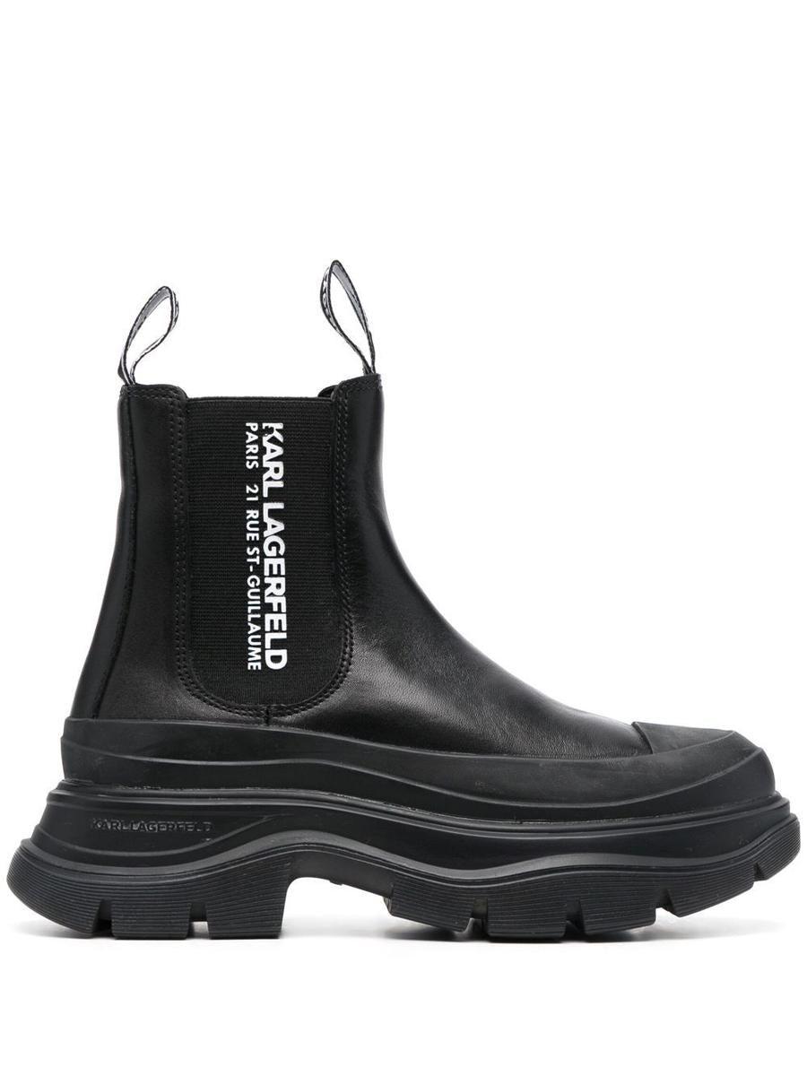 Karl Lagerfeld Logo-print Chelsea Boots in Black | Lyst