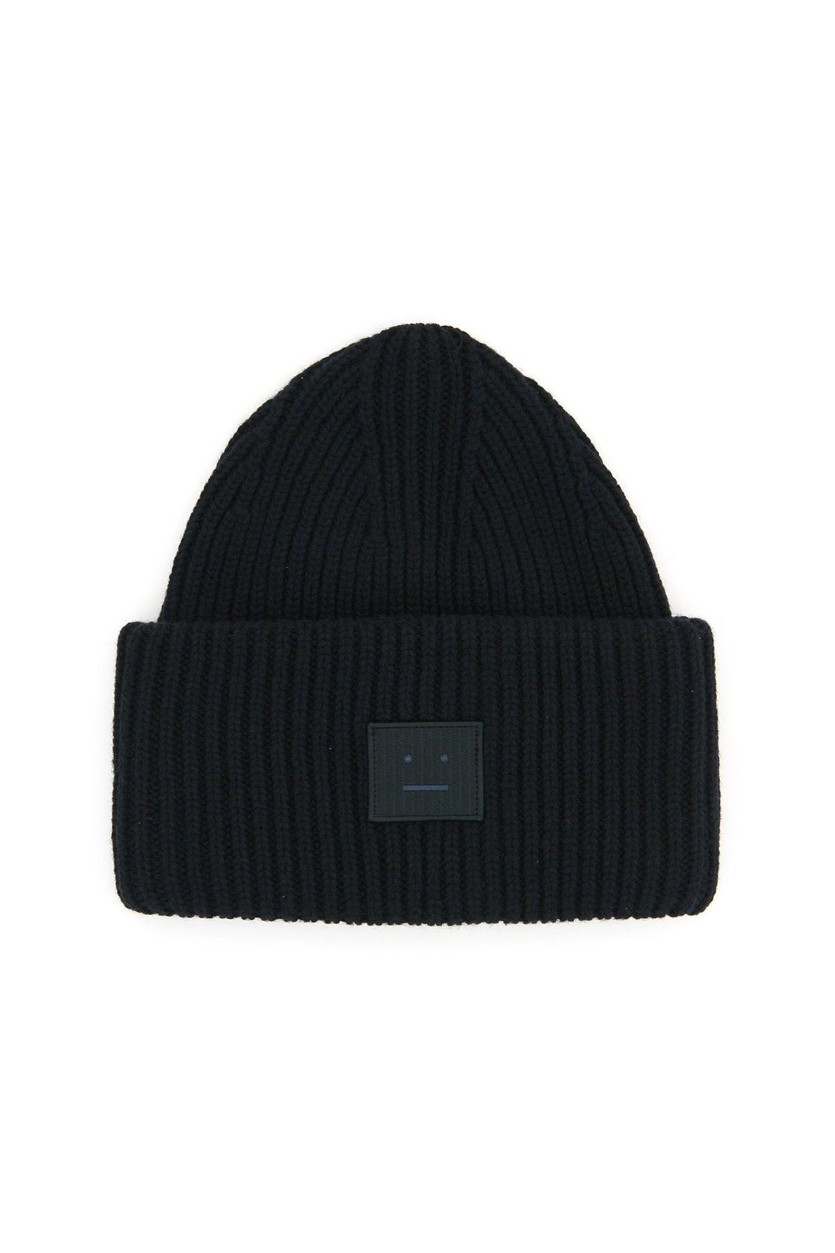 Acne Studios Wool Face Patch Beanie Hat 