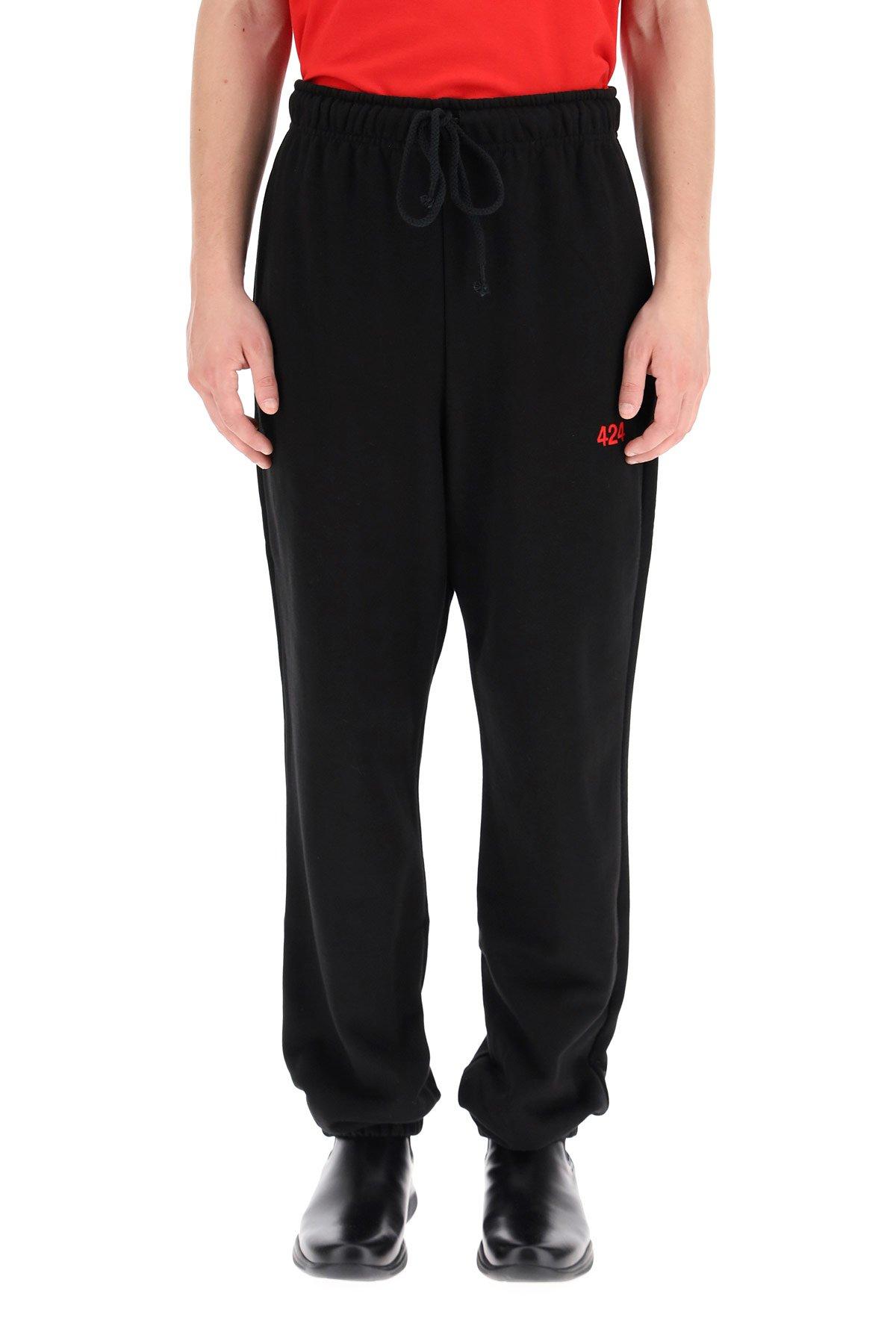 424 Fleece Sweatpants With Logo Embroidery in Black for Men Save 3