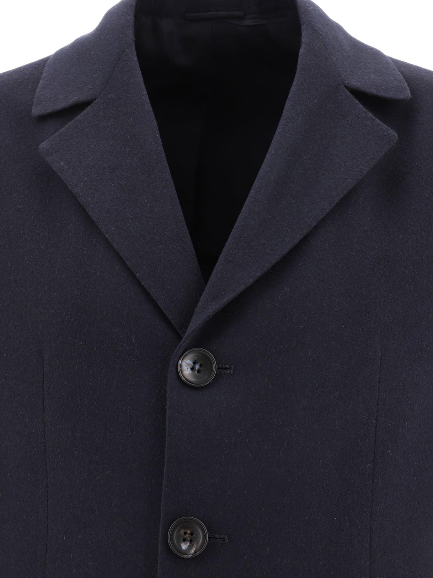 Mens Coats Kiton Coats Blue Kiton Cashmere luca Coat in Blue,Black Save 35% for Men 
