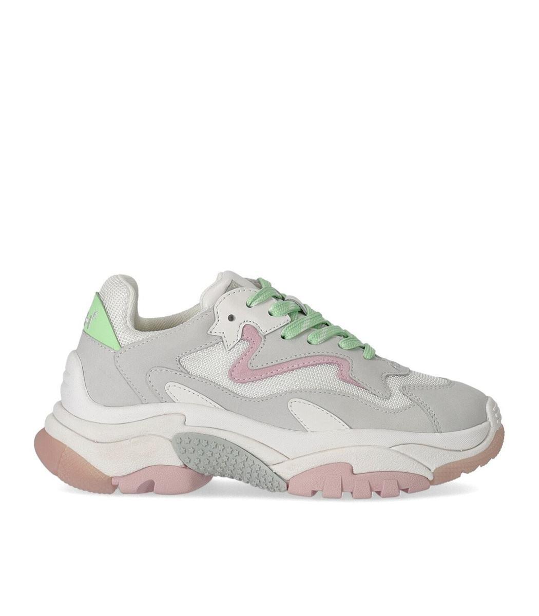 Ash Addict White Pink Green Sneaker in Gray | Lyst