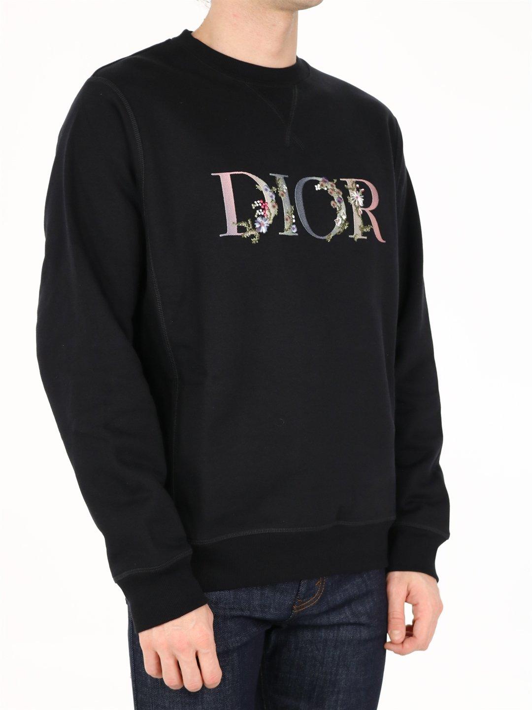 Dior Dior Flowers Sweatshirt Black for Men