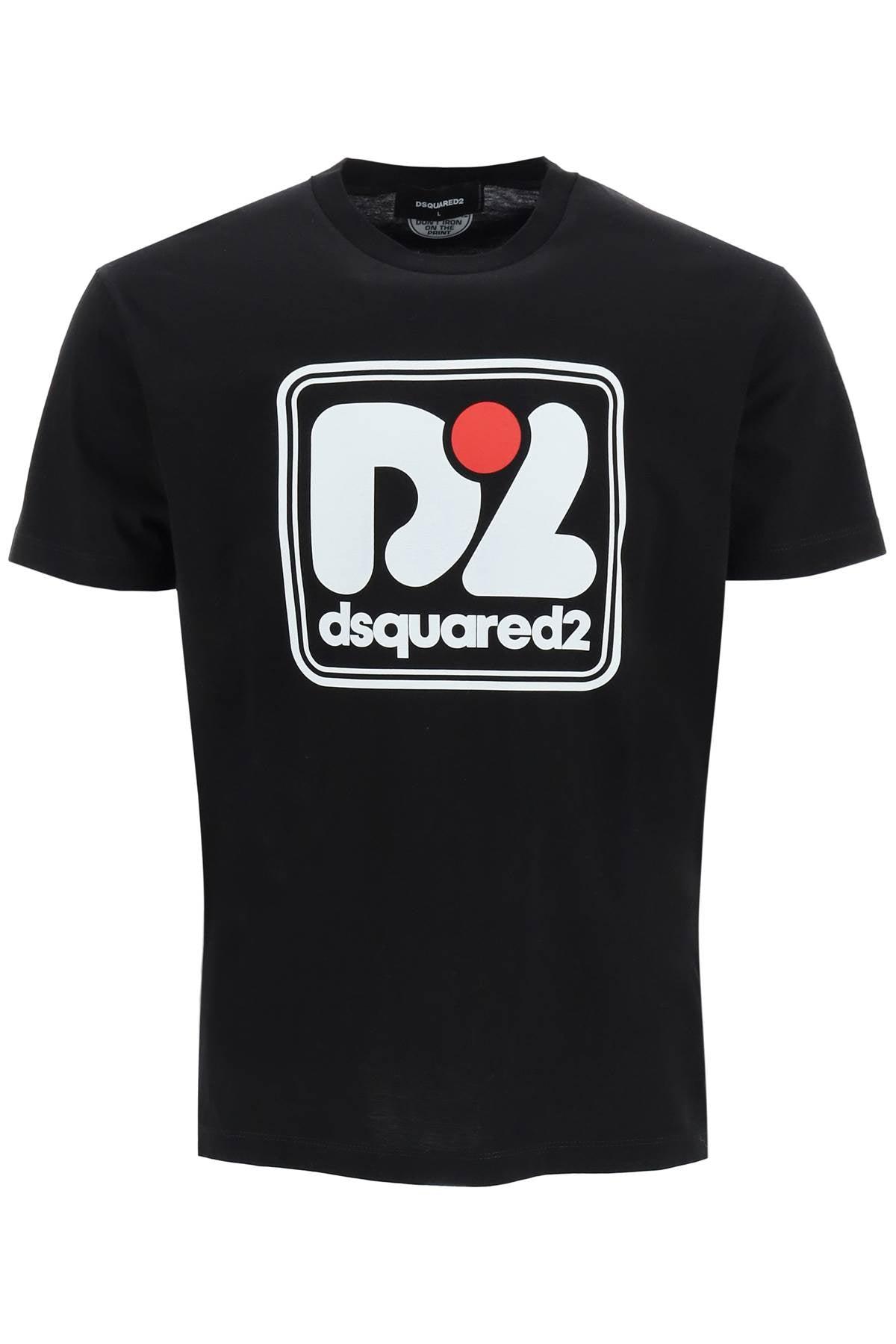 Mens T-shirts DSquared² T-shirts Save 3% Black DSquared² Cotton Logo-print Short-sleeved T-shirt in Nero for Men 