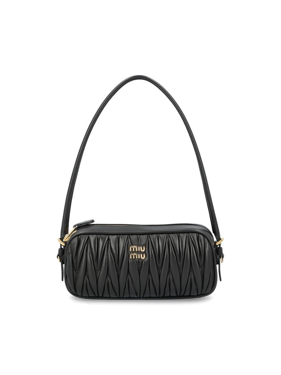 ショルダーバッグ・ポシェット MIU MIU SHOULDER BAGS NERO Miu Miu レザーショルダーバッグ | ブラック | FARFETCH JP