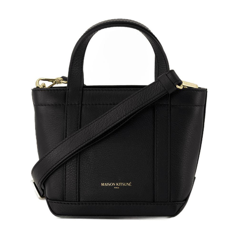 Maison Kitsuné Fox Head Mini Shopping Bag in Black | Lyst
