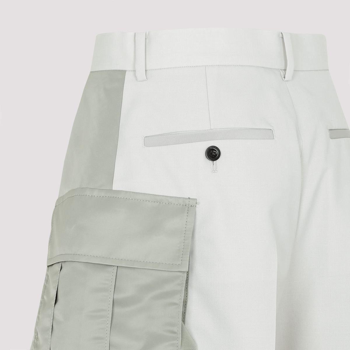 Sacai Suiting X Nylon Twill Shorts Pants in White | Lyst